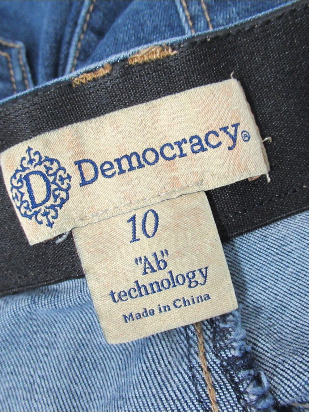 Democracy AB Technology Comfort Waist Flared Wide Leg Denim Jeans Size 10 - Picture 6 of 16